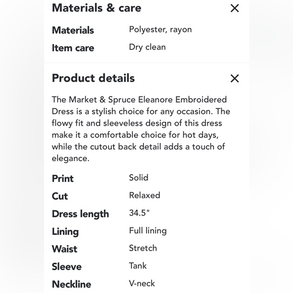 Market and Spruce Eleanore V- neck, tank maxi dress, size 6P, NWOT - Picture 5 of 5